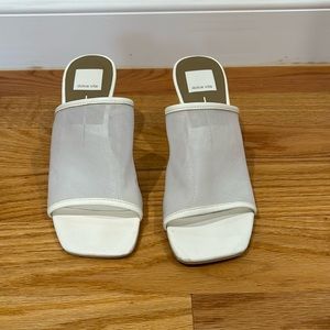 Dolce Vita White Mesh Heels